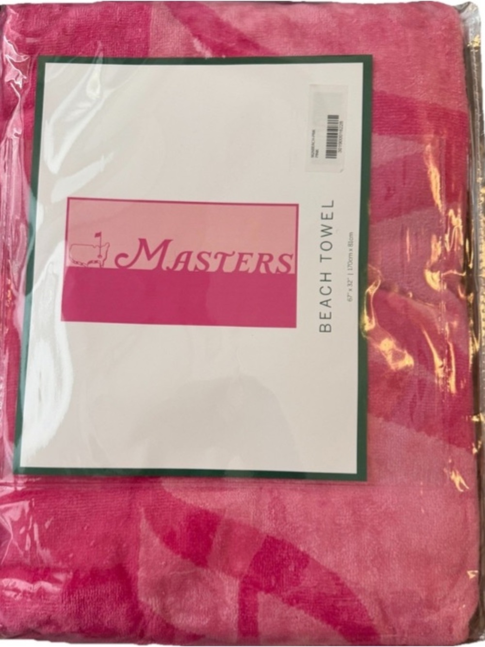Masters Hot Pink Beach Towel